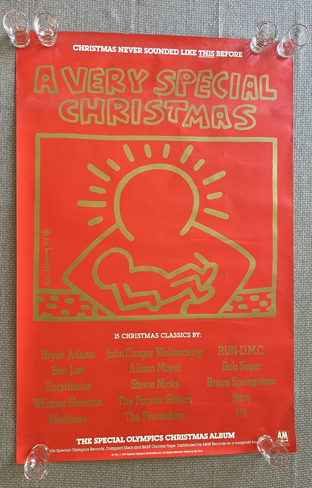 A Very Special Christmas Keith Haring Poster benefit for Special Olympics 1987