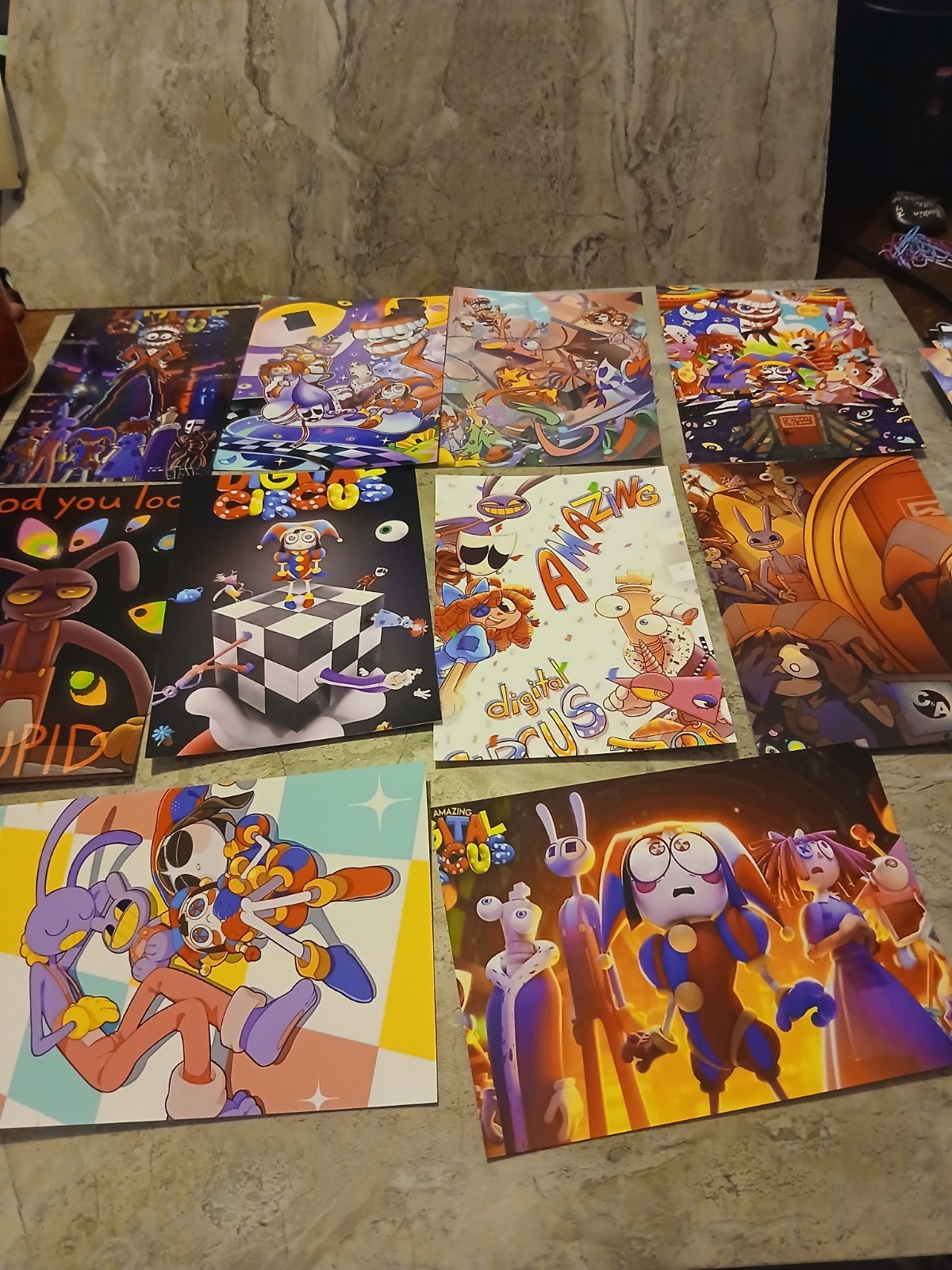 The Amazing Digital Circus Print Lot Of 10 4 X 4, 4 X 6