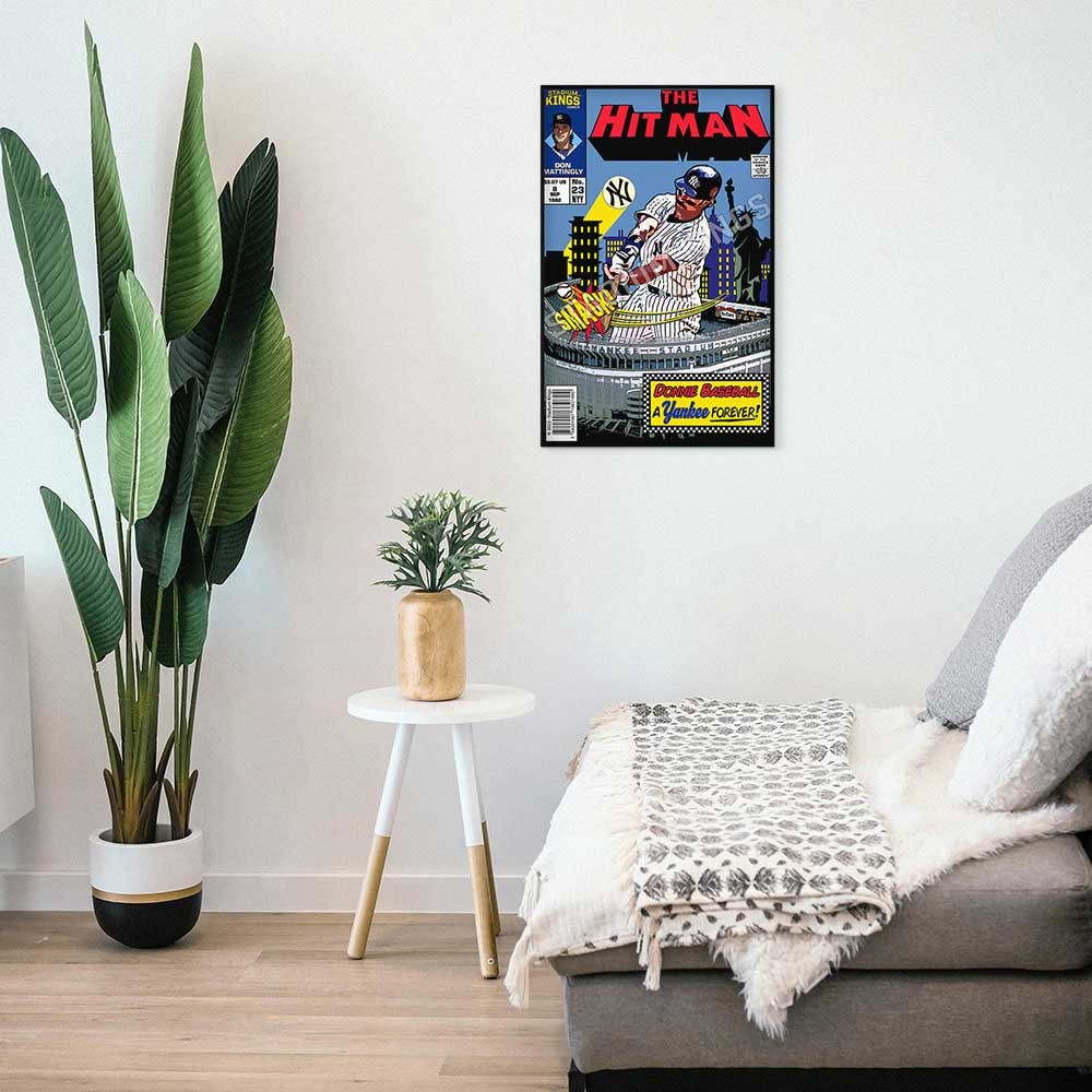 Don Mattingly Hitman 23 New York Yankees Baseball Comic Book Poster – 11×17 in.