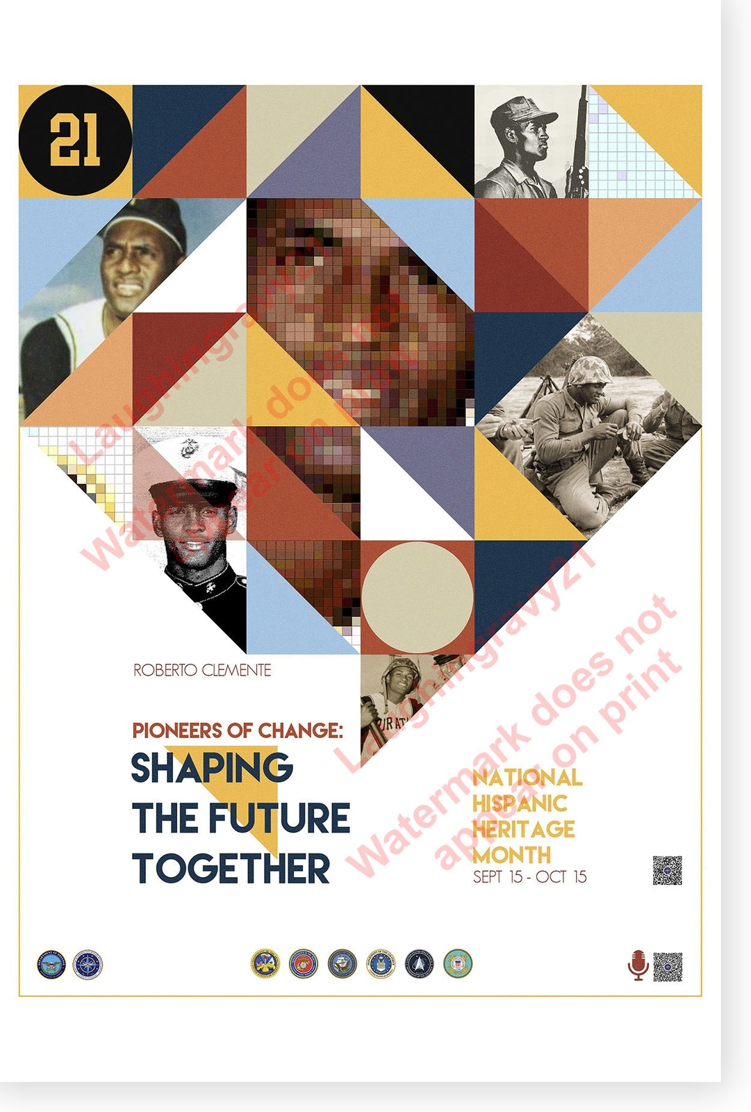 Hispanic American Heritage Month Clemente Pioneers Of Change Poster Version 2