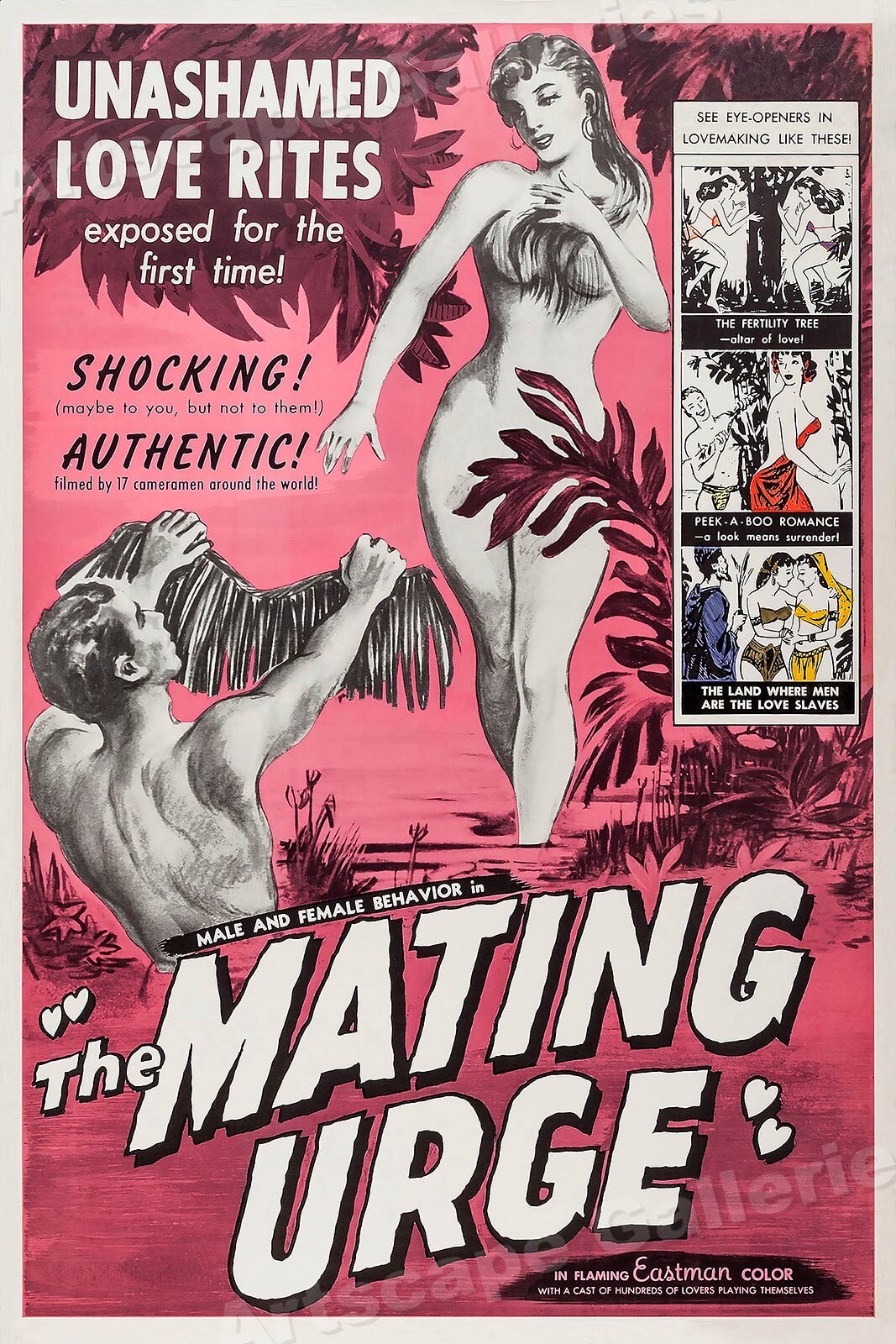 “The Mating Urge” 1959 Vintage Adult Move Poster – 24×36