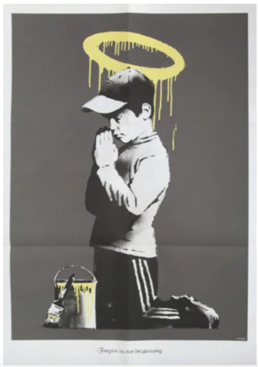 Banksy (After) : Forgive Us Our Trespassing poster After the painting, 2010