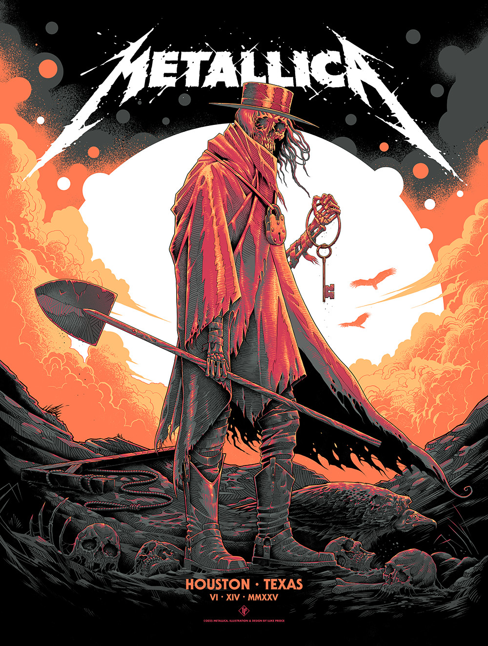 METALLICA – HOUSTON POP UP 2025 Poster 18×24