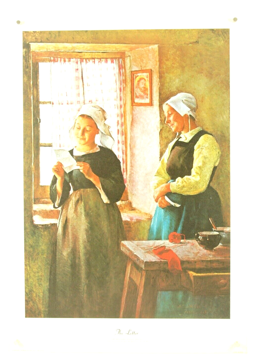 GARI MELCHERS The Letter ~ vintage high quality museum fine art print 21×30″