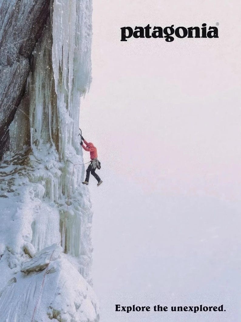 Patagonia Vintage Outdoor Adventure Travel Poster
