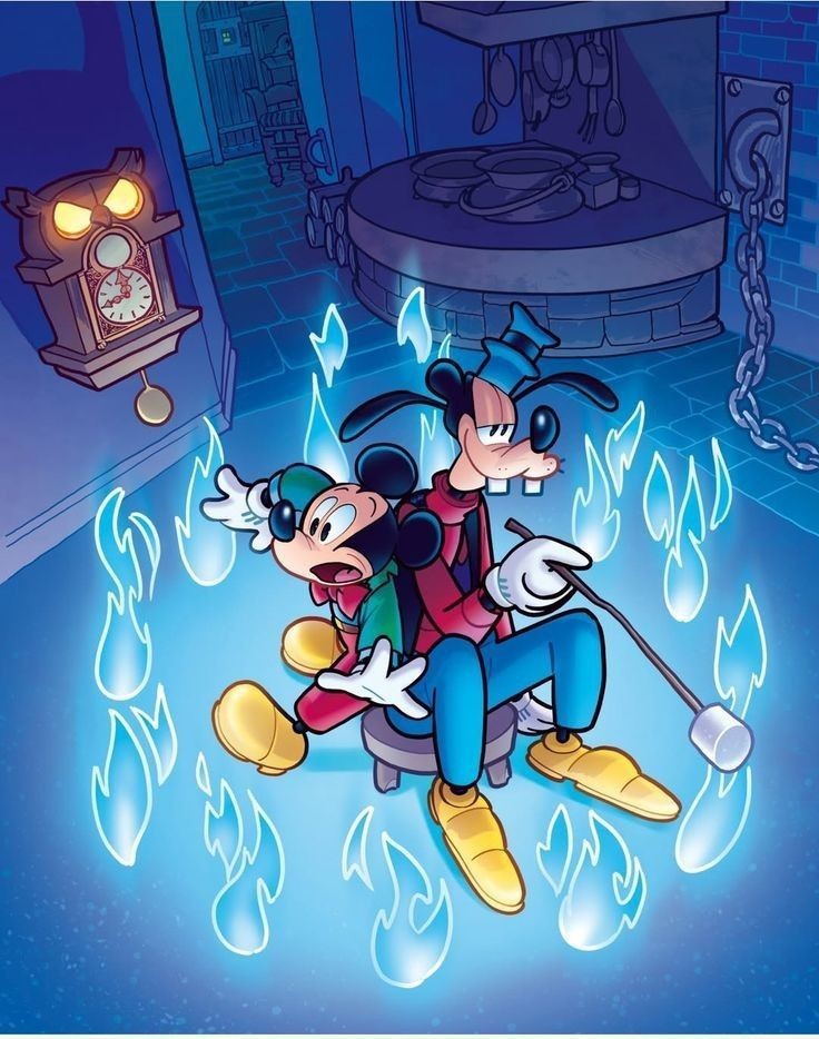 Mickey Mouse And Goofy “Lonesome Ghosts” Paper Poster 210 GSM (No Frame)