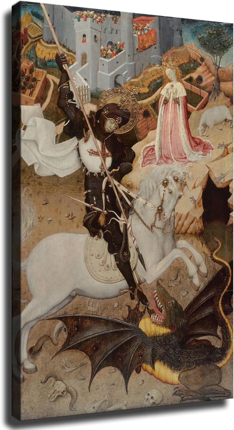 Saint George and The Dragon 1435 Medieval Christianity Poster Office Canvas