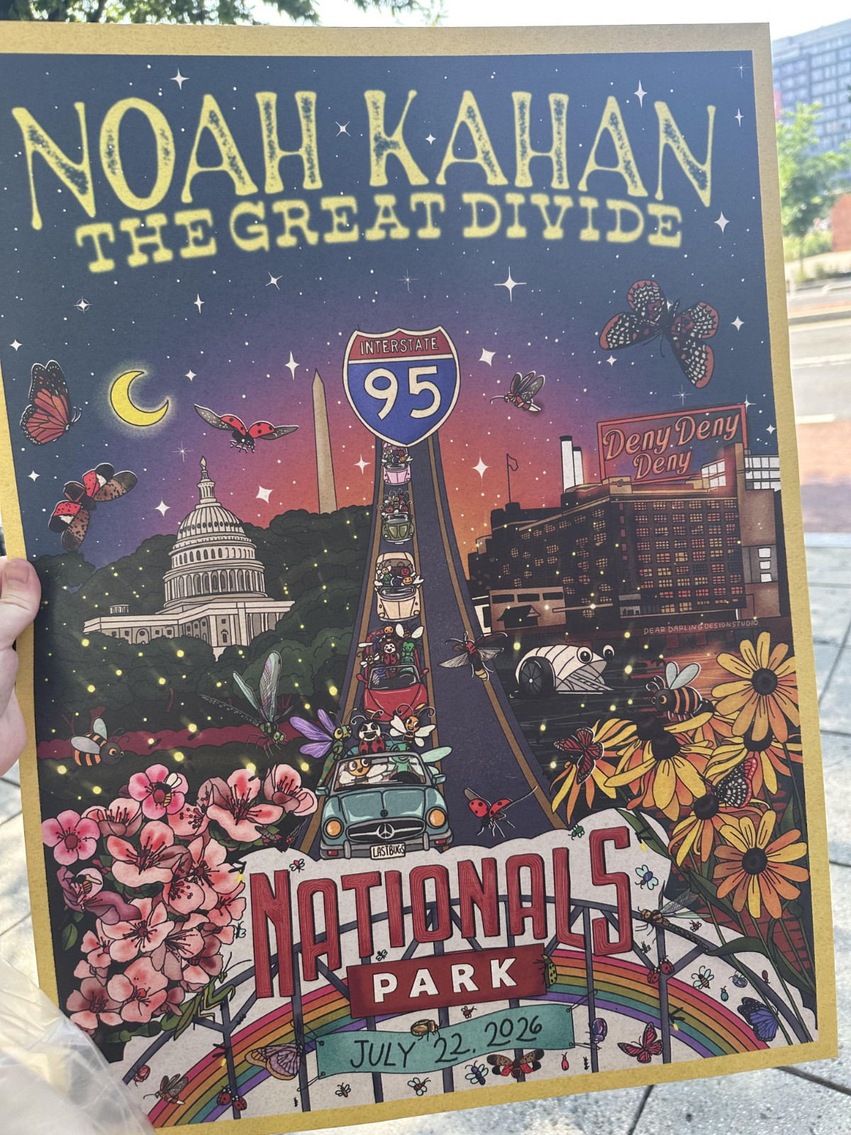 Noah Kahan 2026 July 22 The Nationals Park in Washington, DC Tour Poster