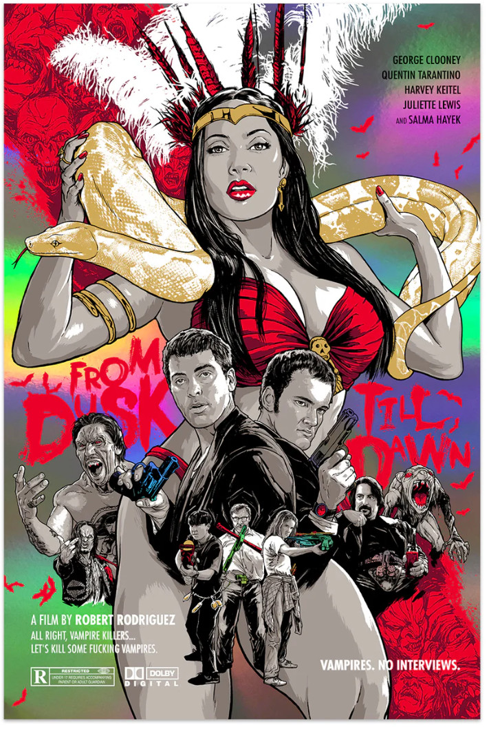 From Dusk Till Dawn Joshua Budich Movie Foil Poster Screen Print Art 24×36 Mondo