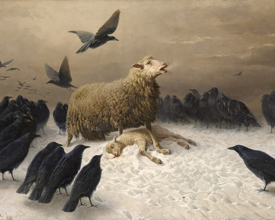 “Anguish” by August Friedrich Albrecht Schenck Art Print 8″x10″