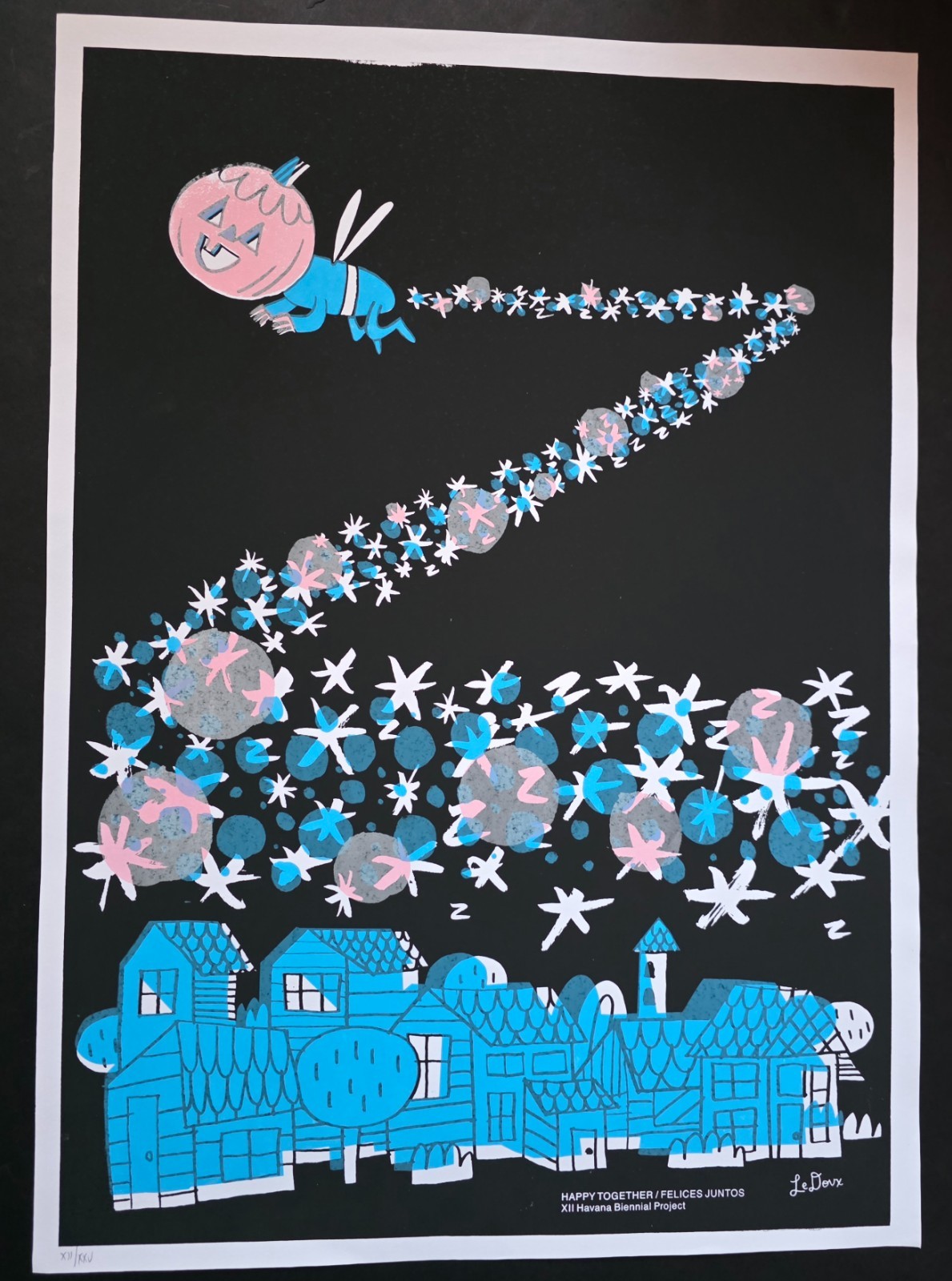 CALABACITA (Little Pumpkin) Cuban Silkscreen Poster Salutes Cuba TV Cartoon Hero