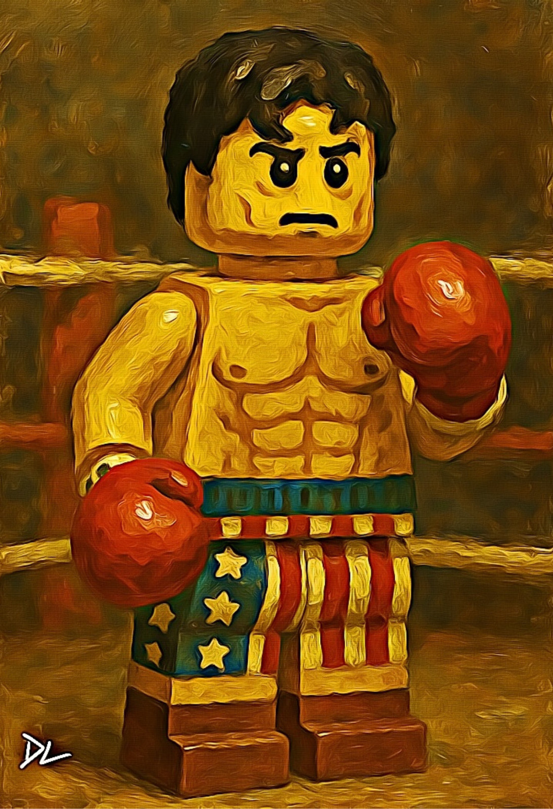 Rocky Balboa “The Minifig” Original Pop Art Print – 13 x 19 Poster