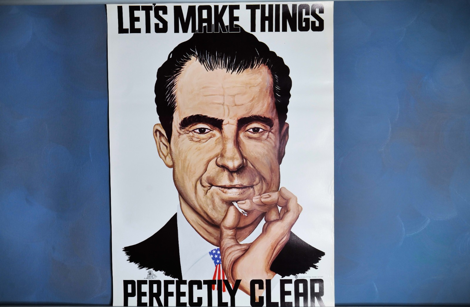 Nixon Joint 1970 Original Let’s Make Things Perfectly Clear Poster