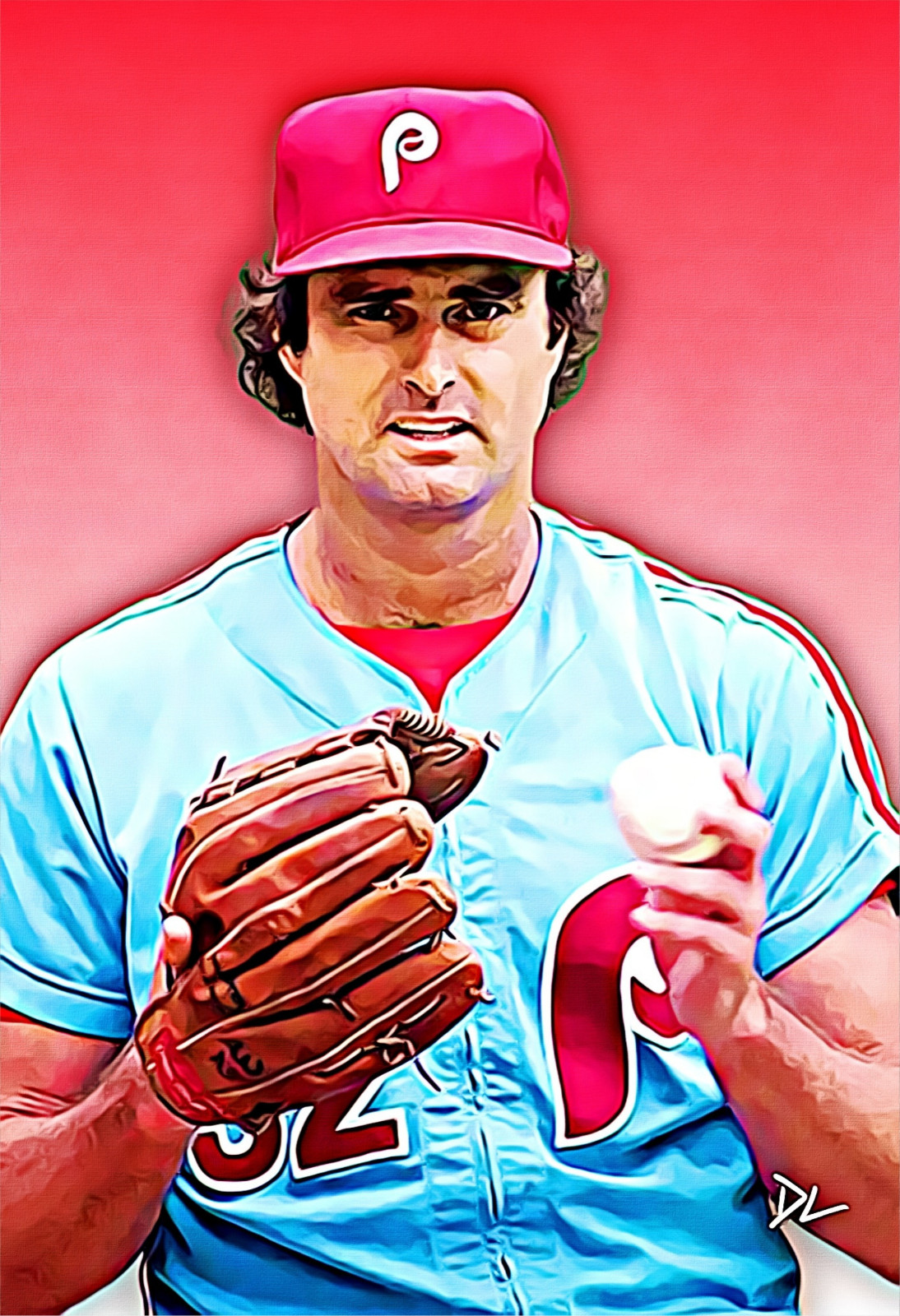 Steve Carlton “Philadelphia Phillies” Original Pop Art Print – 13 x 19 Poster