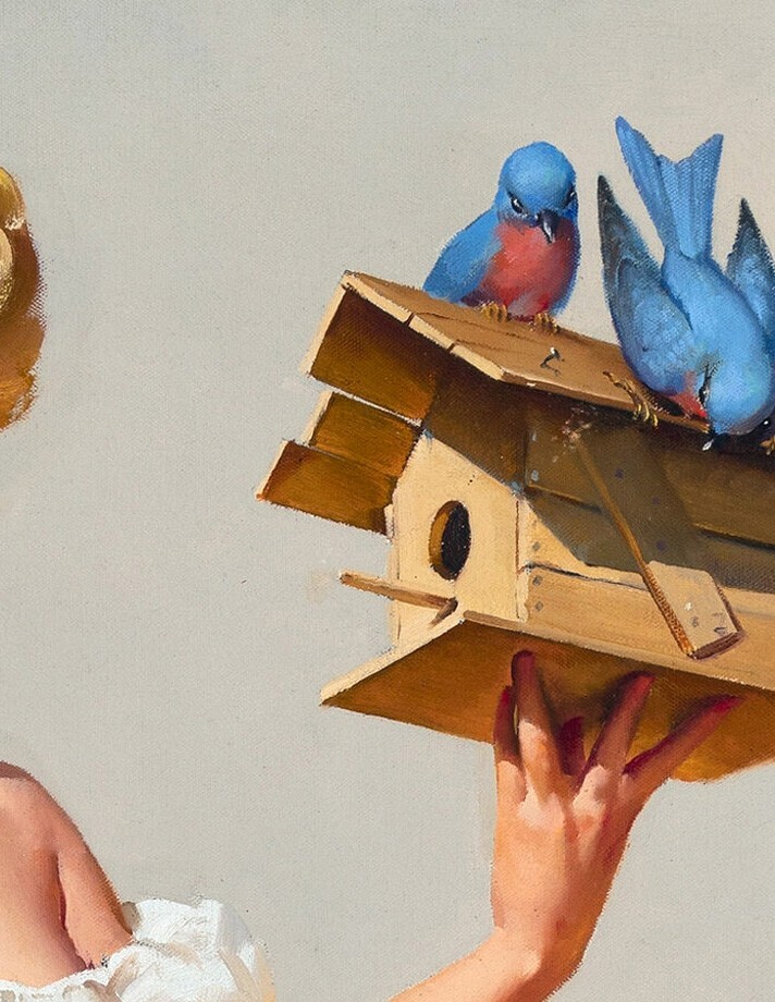 “Bird’s Eye View ” 1955 Elvgren Vintage Style Well Built Pin-Up Poster 8×10