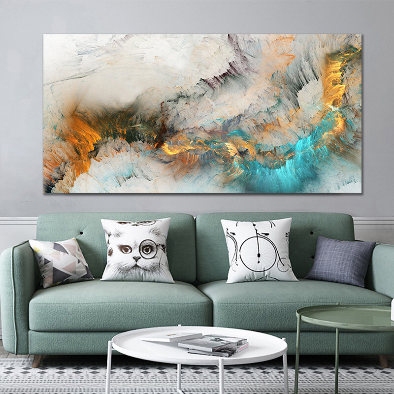 Abstract Colorful Cloud Canvas Painting Posters Prints Wall Art For Home Decor