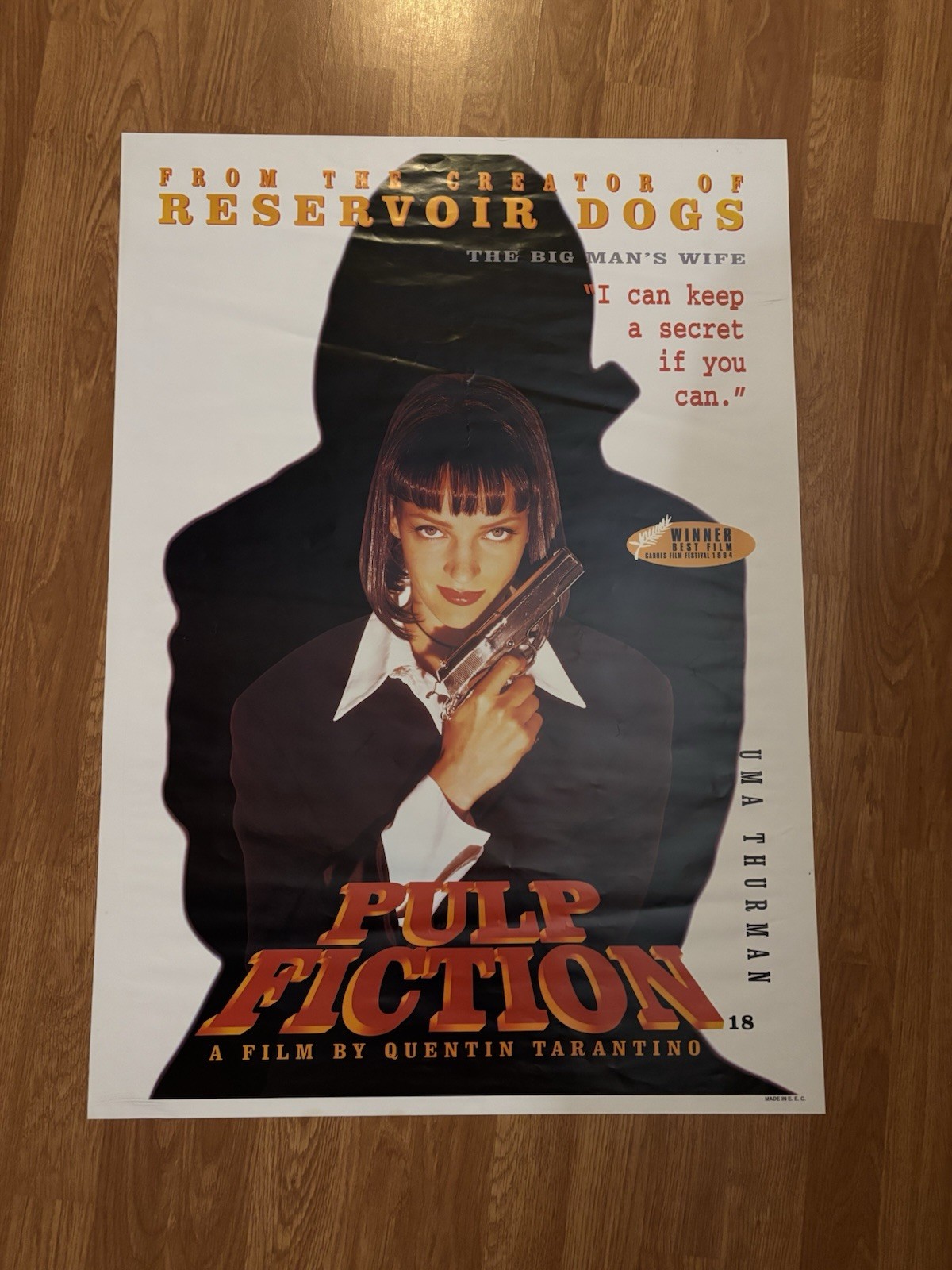 Pulp Fiction Poster – Mrs. Mia Wallace/Uma Thurman – 24” X 33”