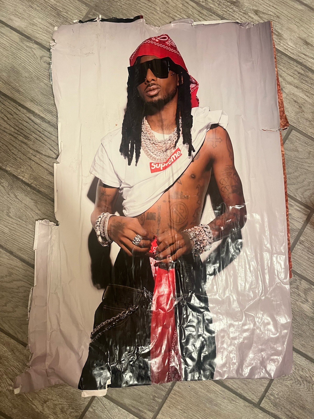 SUPREME X PLAYBOI CARTI BOX LOGO 2025 RARE POSTER