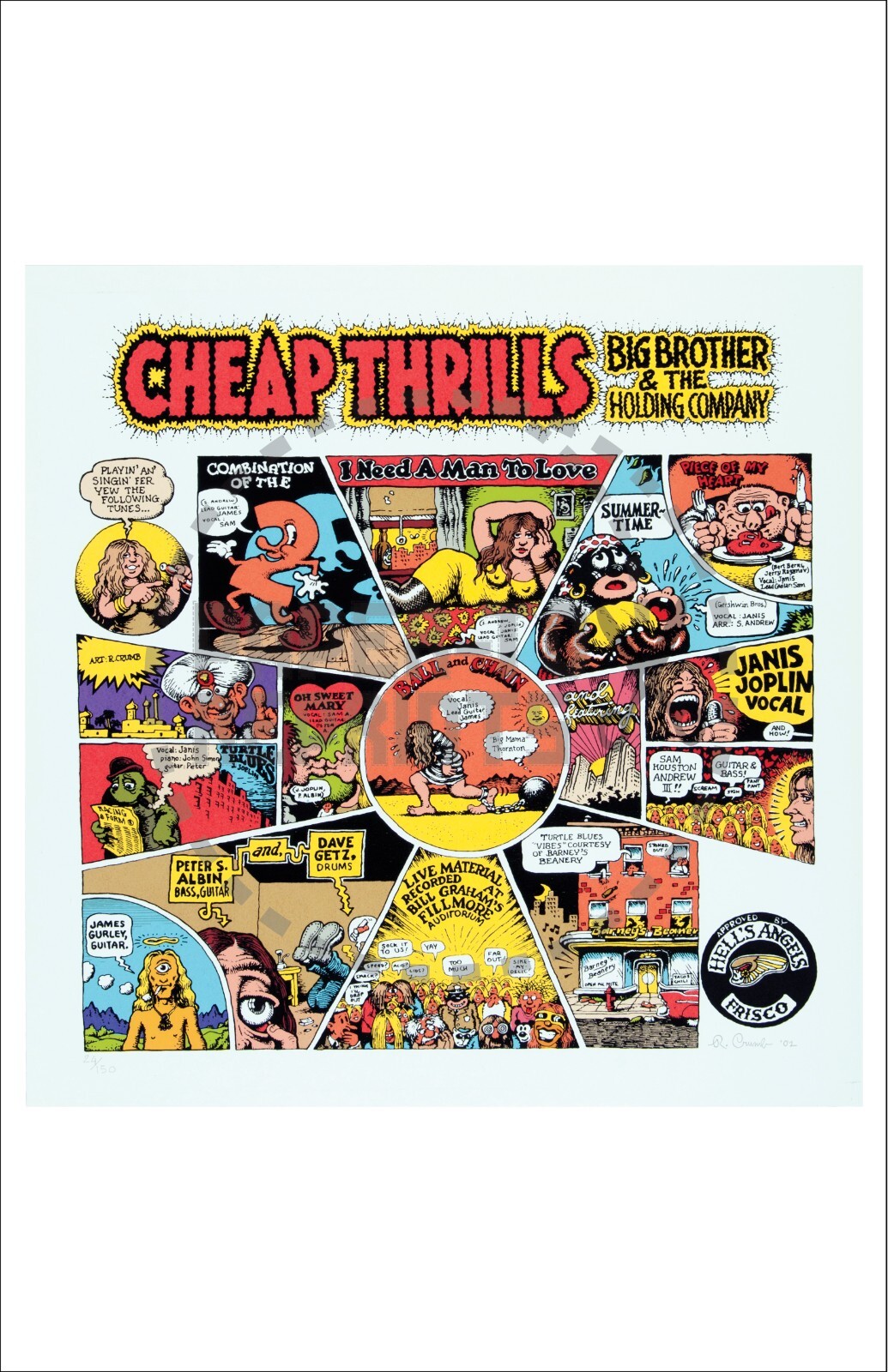CHEAP THRILLS ALBUM COVER ARTWORK – ROBERT CRUMB – POSTER REPRINT