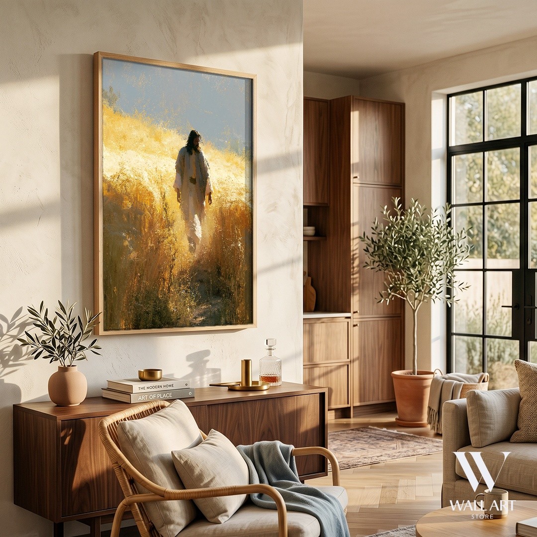 Spiritual Figure Impressionist Poster | Serene Wall Art | Living Room Decor