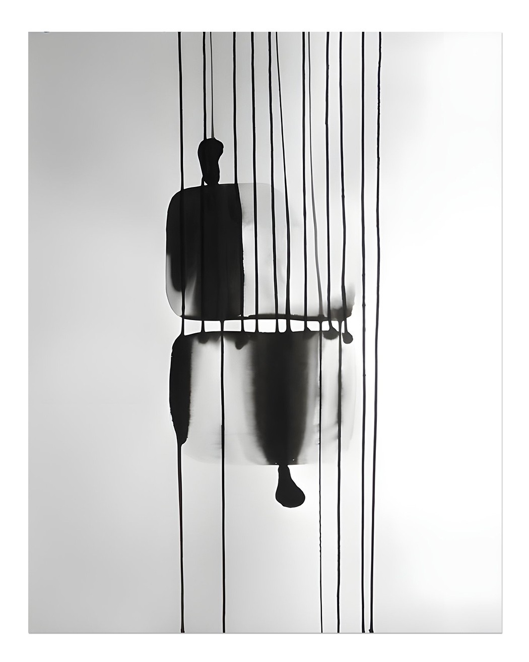 Elegant Minimalist Abstract Wall Art Poster – Black and White