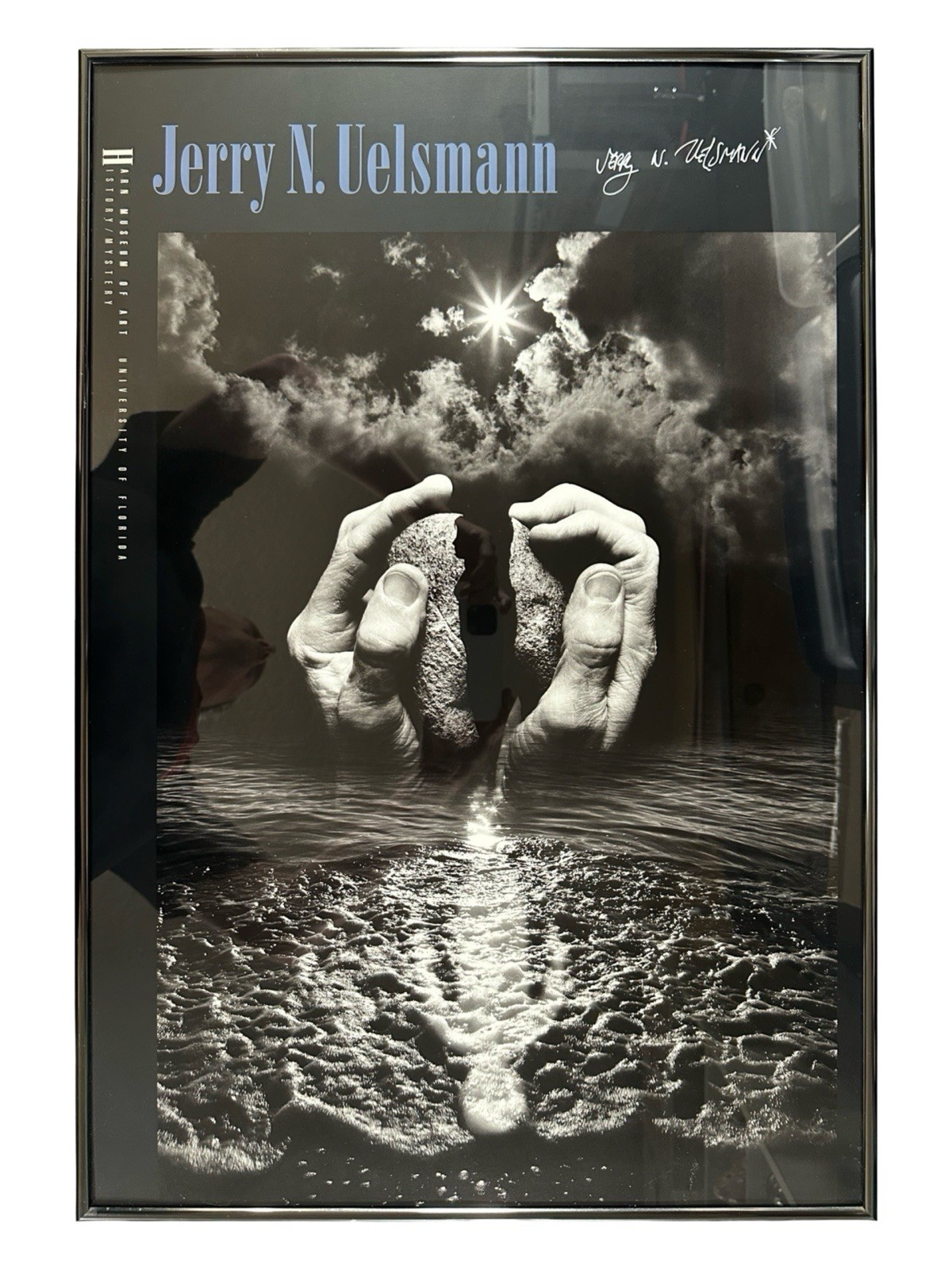 Jerry Uelsmann Signed Vintage 1994 History/Mystery Exhibition Poster Framed Auto
