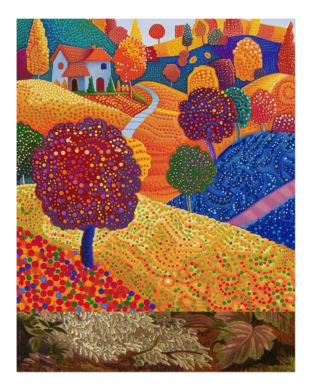 Vibrant Landscape Wall Art Poster – Colorful Countryside Scene